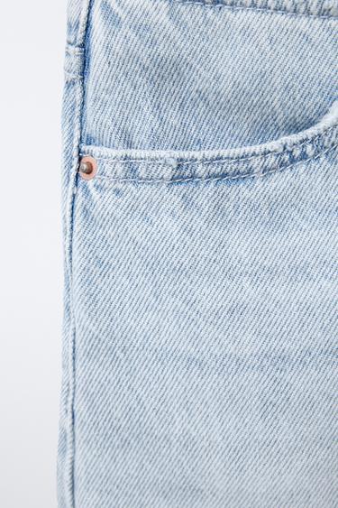 BERMUDA EN DENIM SANS BOUTONS À LA TAILLE - Bleu clair de Zara - Image 3