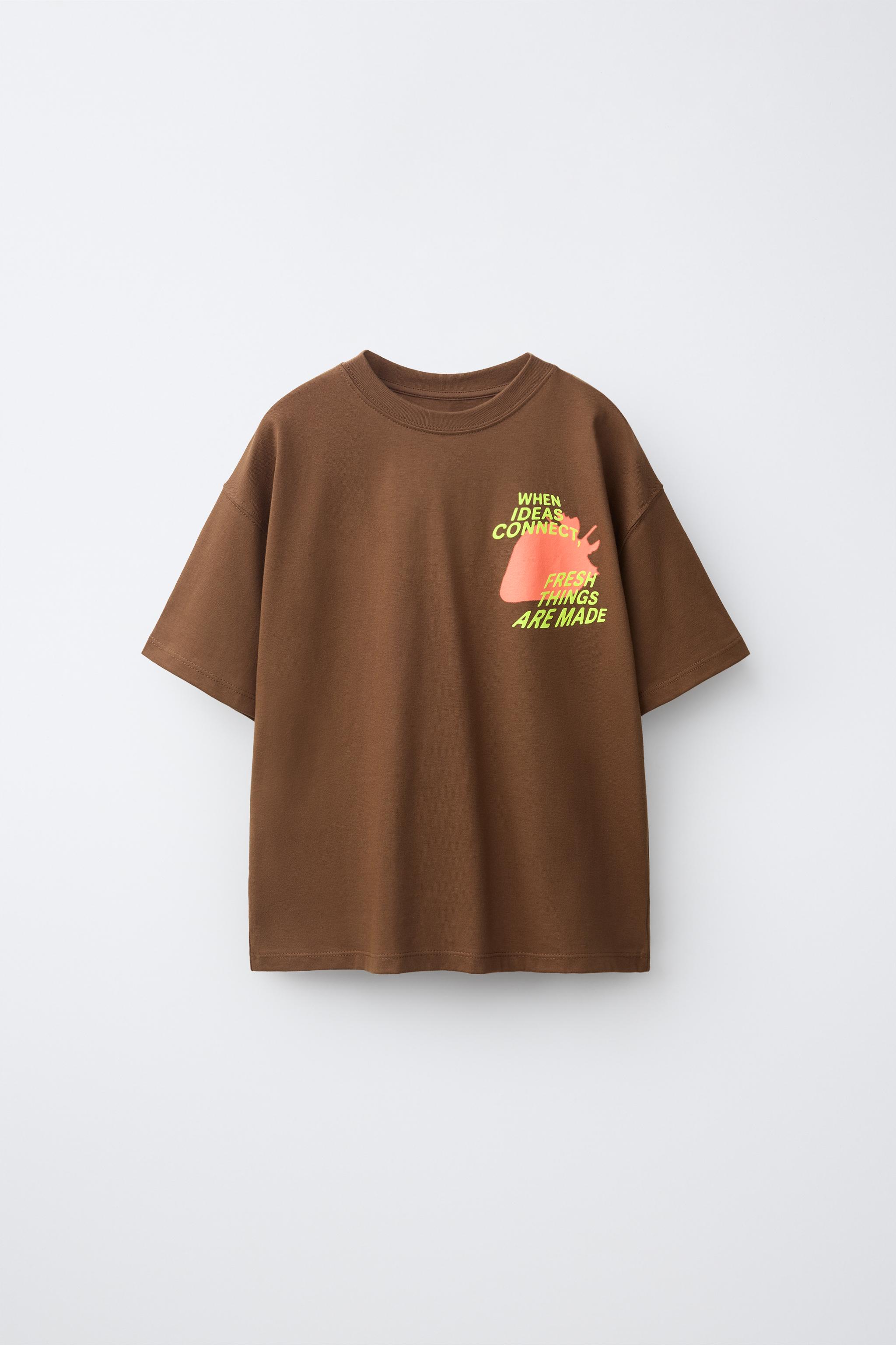 Детские футболки Zara STRAWBERRY PRINT T-SHIRT