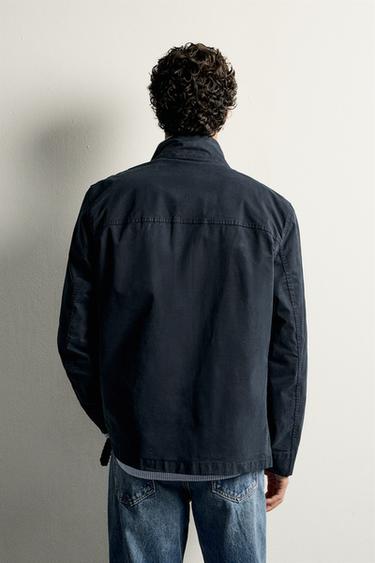 REGULAR FIT UTILITY POCKET PARKA — Navy blue 3