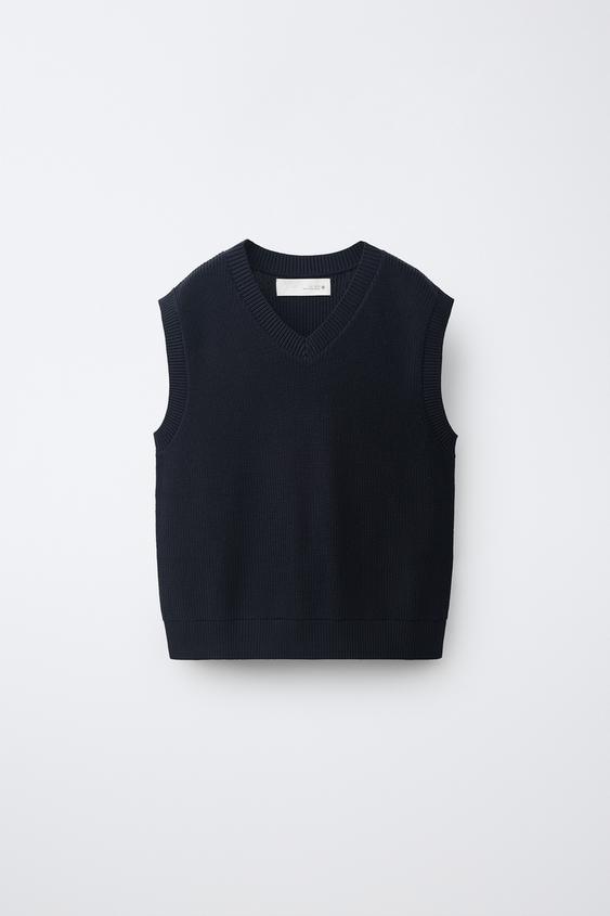 Zara KOOTUD VEST - Meresinine - Pilt 0