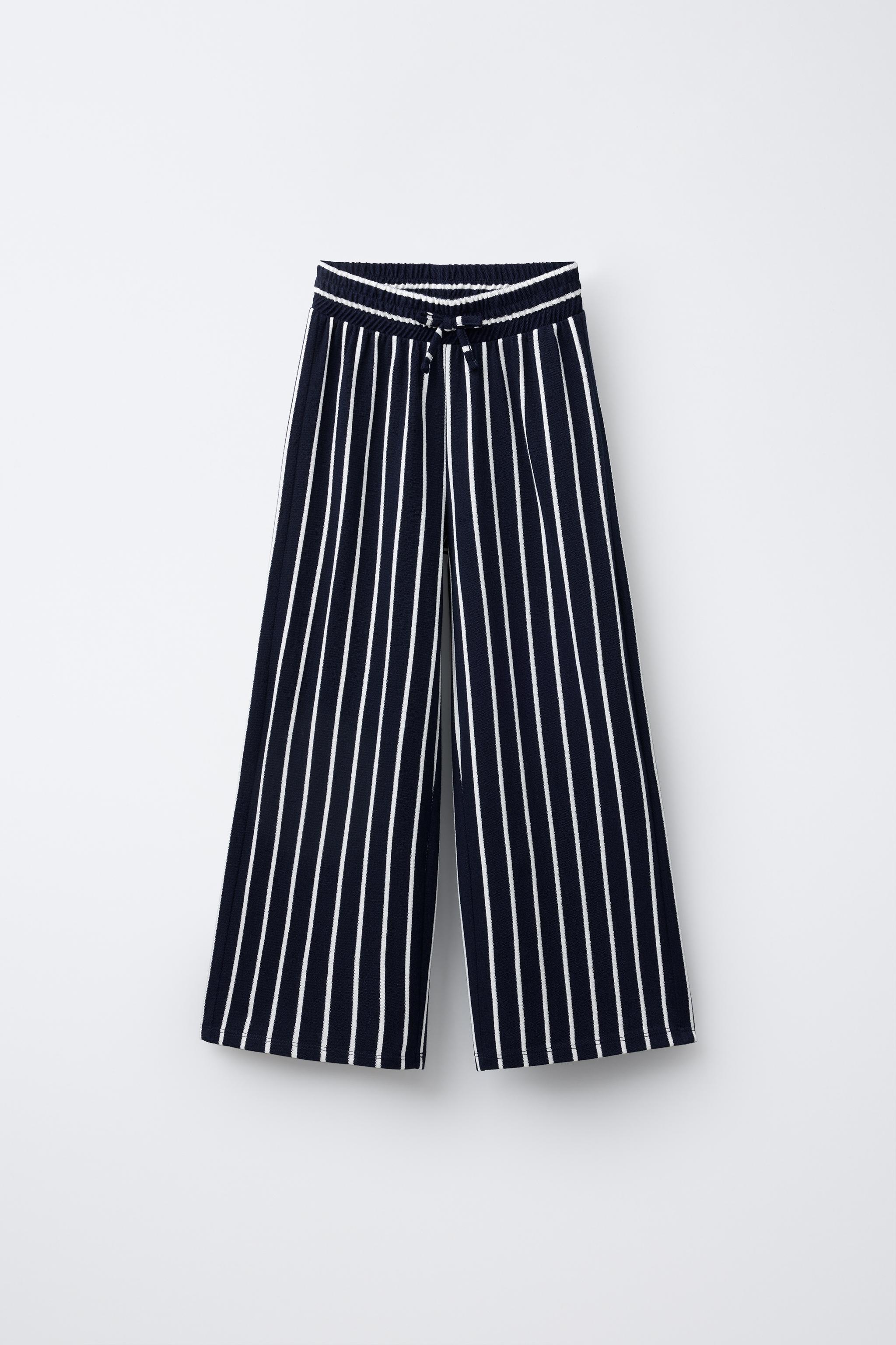 PANTALON DROIT À RAYURES