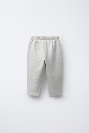 PANTALON MOLLETON À POCHES IMPRIMÉ - Gris chiné de Zara - Image 2