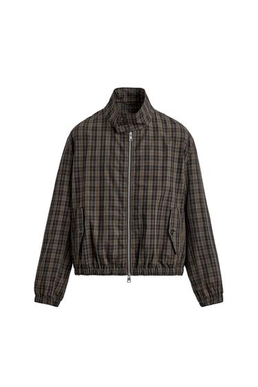 라이트 체크 재킷 - Zara 블랙 / 크림