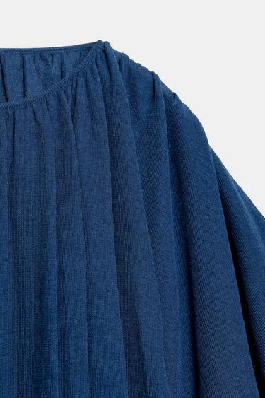 PUFF-SLEEVE KNIT JUMPER - Blue / Indigo by Zara - Image 4