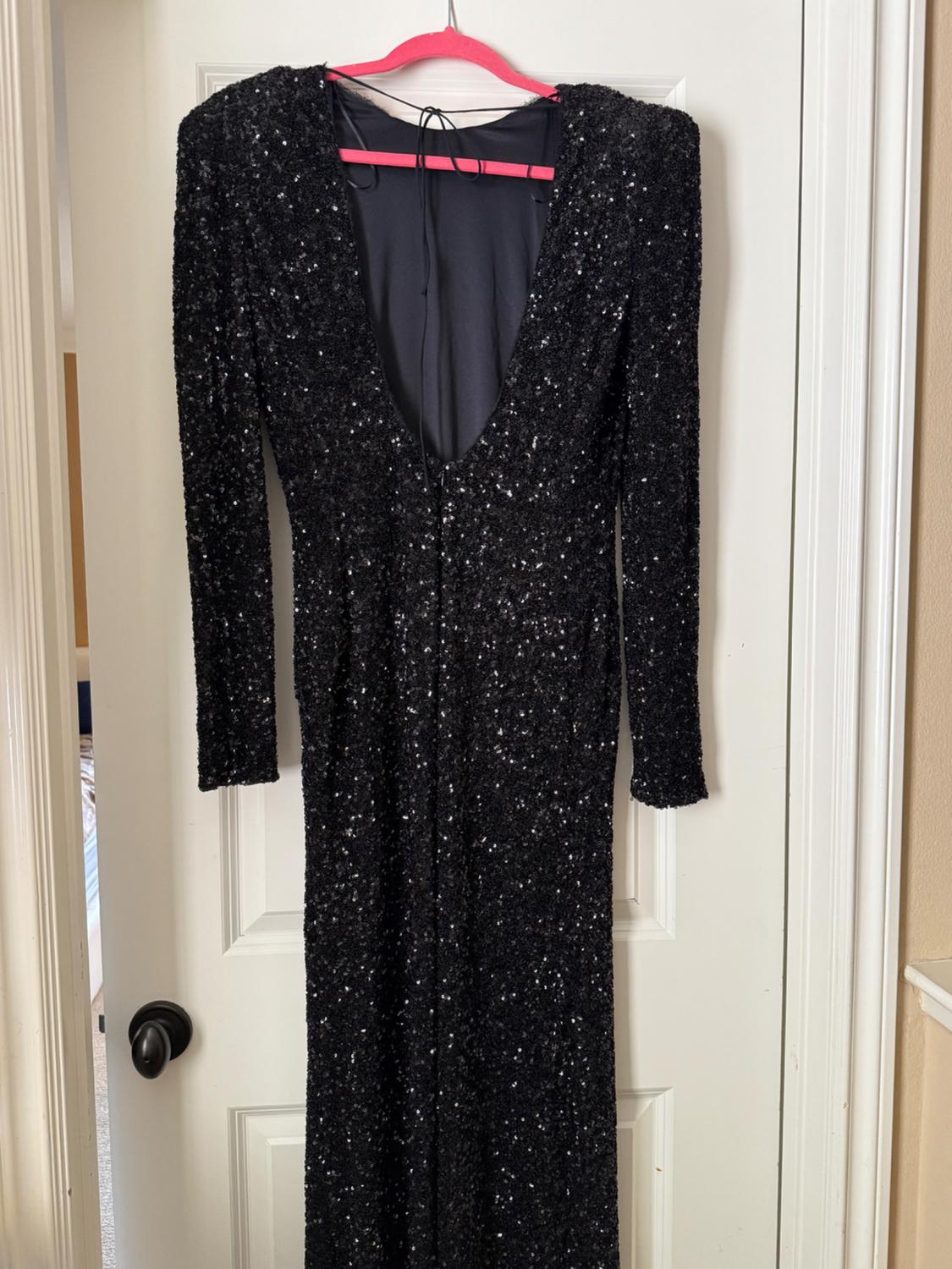 SHOULDER PADS SEQUIN DRESS ZW COLLECTION - Image 4