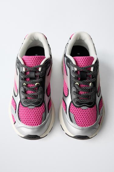 MESH TRAINERS - Pink by Zara - Image 4