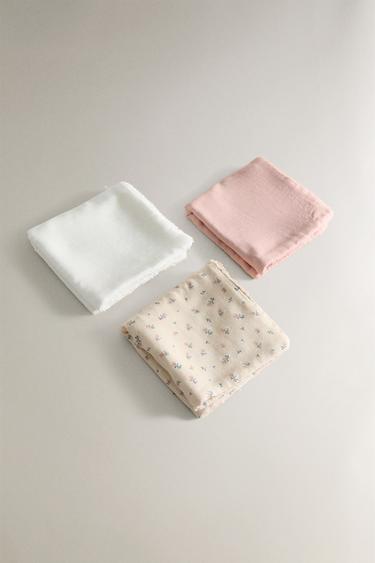 MINI SERVIETTE ENFANT TULIPES (LOT DE 3) - Rose clair de Zara - Image 2