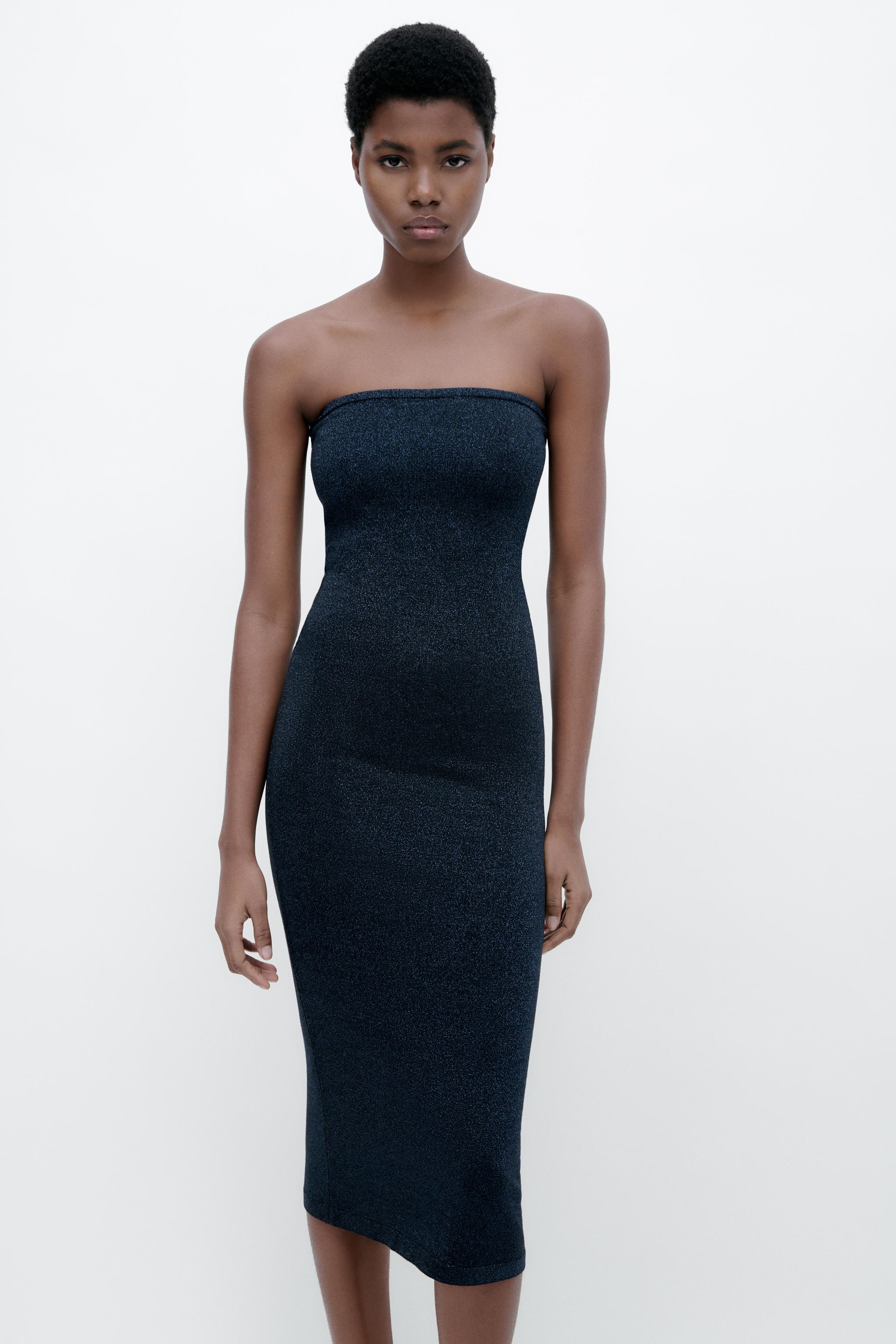 Strapless ribbed clearance dress