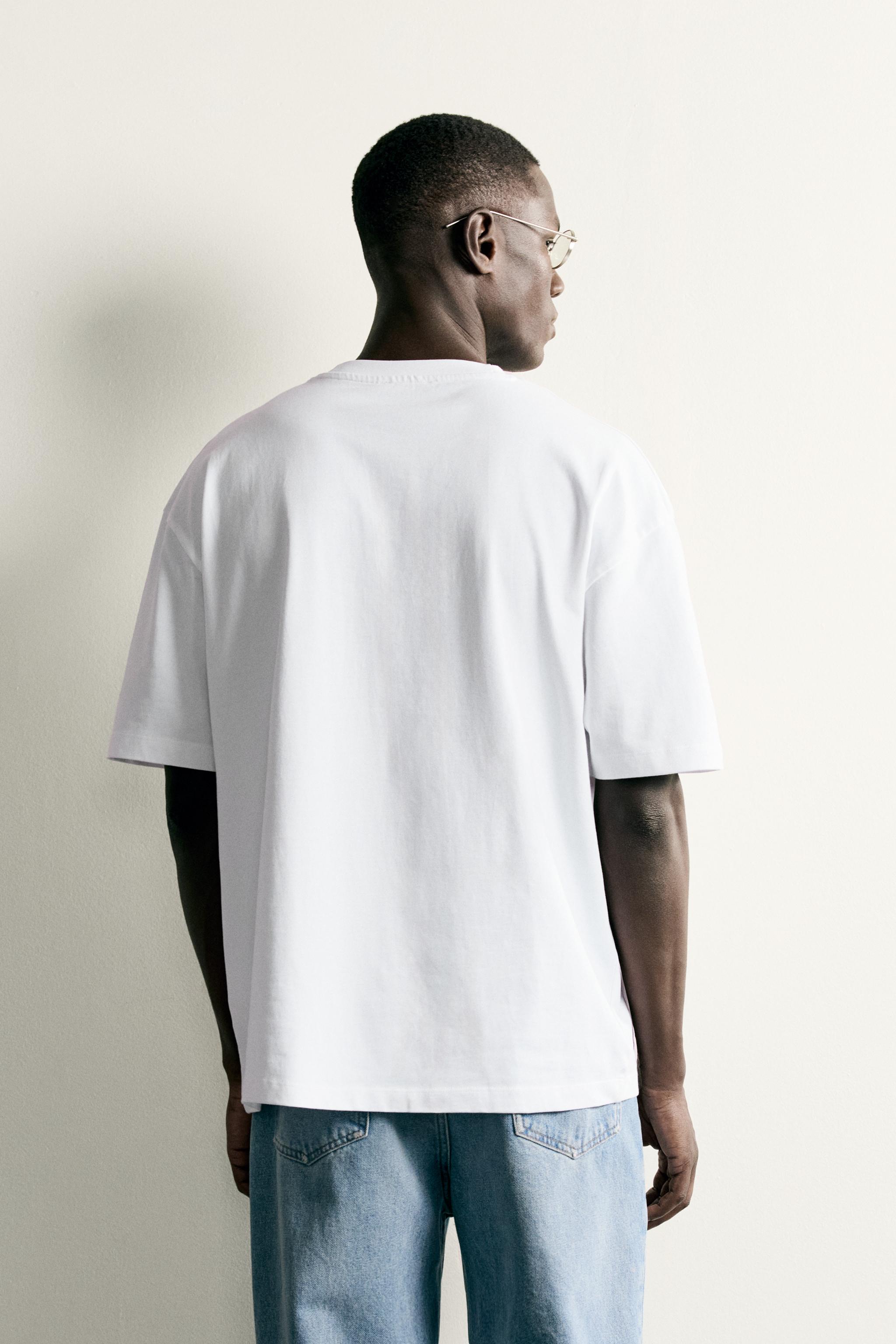 Zara BASIC HEAVYWEIGHT T-SHIRT /03 görsel 3