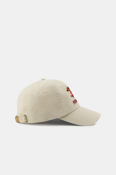TWILL CAP WITH EMBROIDERED DACHSHUND ON SKATEBOARD - Beige by Zara - Image 4