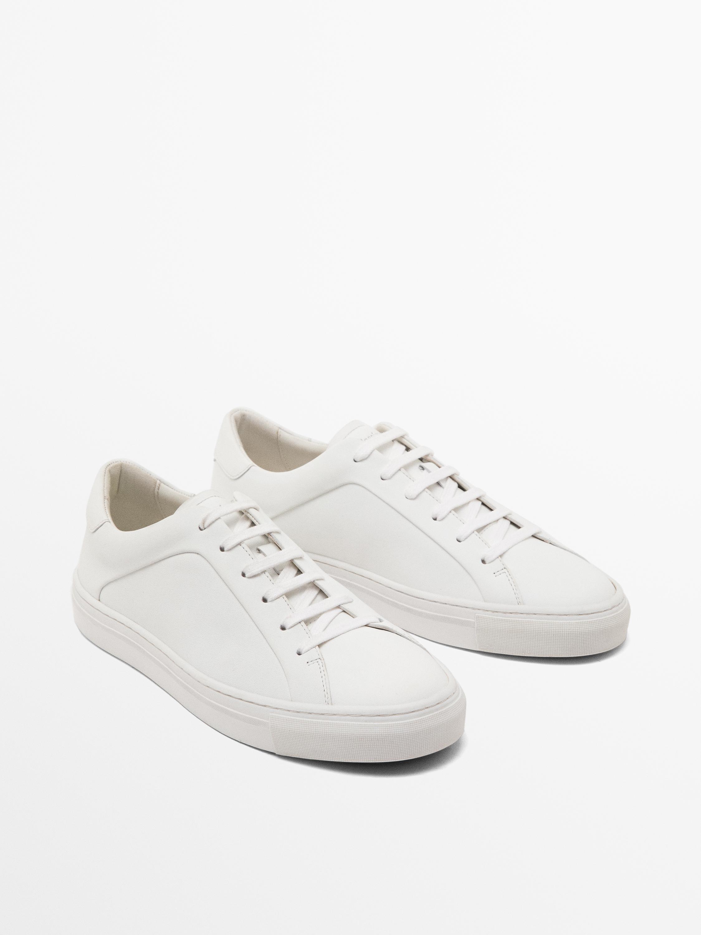 Split suede trainers
