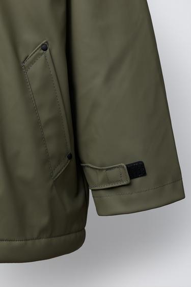 RUBBERISED WATER-REPELLENT FAUX SHEARLING JACKET - Khaki by Zara - Image 5