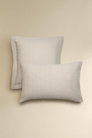 TAIE D’OREILLER CHANVRE (175 G/M²) - Beige clair de Zara