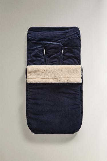 CORDUROY BABY PUSHCHAIR SLEEPING BAG - Navy blue by Zara