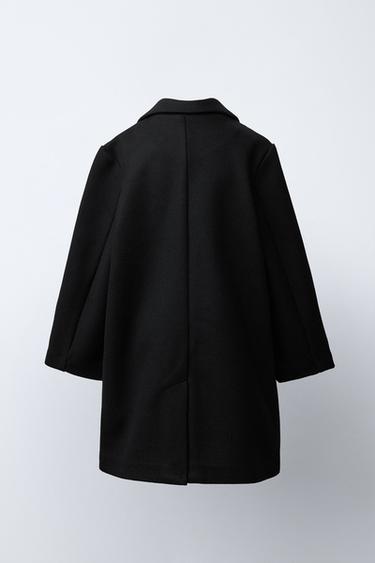 BASIC WOOL COAT - Black by Zara - Image 3
