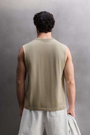 HEAVYWEIGHT TANK TOP - Sand by Zara - Image 2
