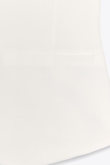 BUTTONED WAISTCOAT TOP - Ecru by Zara - Image 6