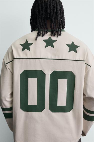 AMERICAN FOOTBALL PRINT T-SHIRT - Stone by Zara - Image 6