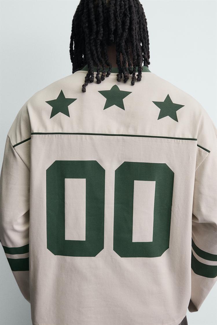 ZARA AMERICAN FOOTBALL PRINT T-SHIRT