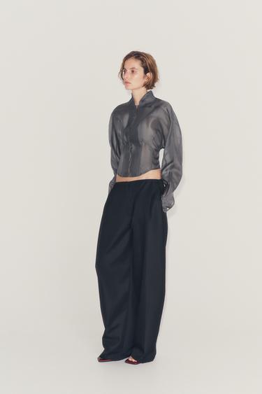 ZW COLLECTION CORSET SHIRT — Dark gray 2