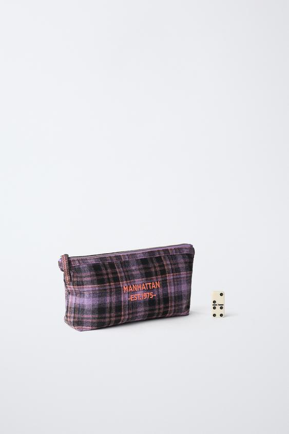 TROUSSE À CARREAUX - Violet de Zara - Image 3