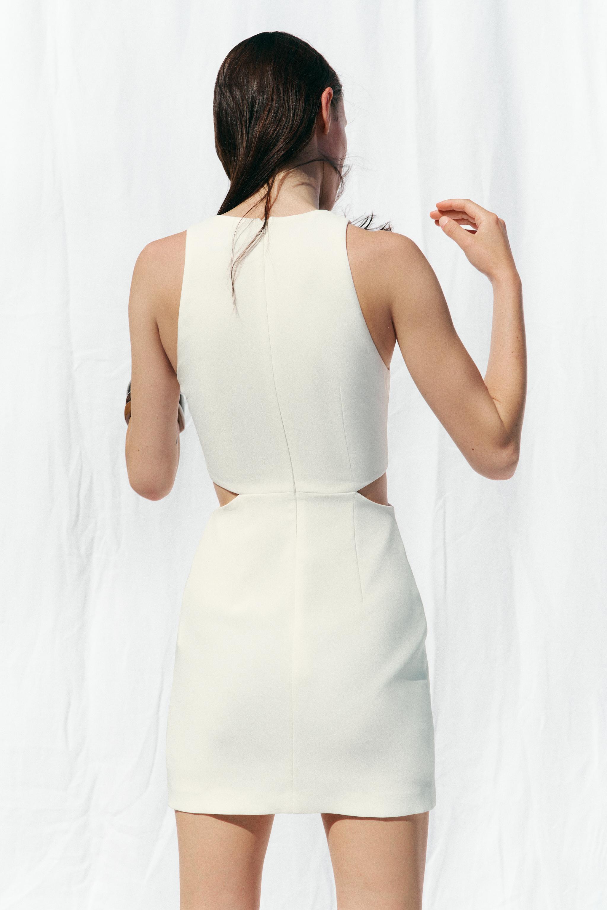 ZARA カットアウトミニワンピース 3576/344 カットアウトミニワンピース - エクリュ | ZARA Japan / 日本