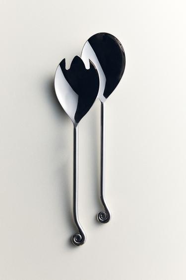 SPIRAL SERVING CUTLERY SET (SET OF 2) - Steel by Zara