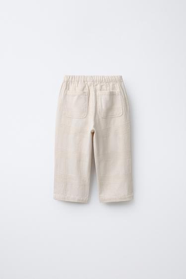 PANTALON STRUCTURÉ - Écru de Zara - Image 1
