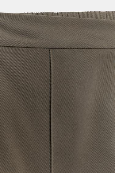 STRAIGHT-LEG TROUSERS WITH FRONT SEAM - Khaki by Zara - Image 8