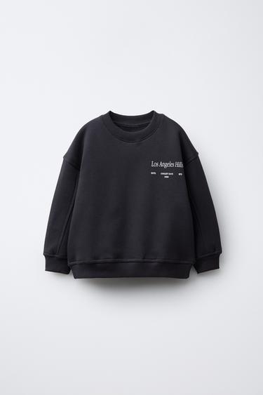 SUDADERA ESTAMPADO TEXTO - Gris de Zara