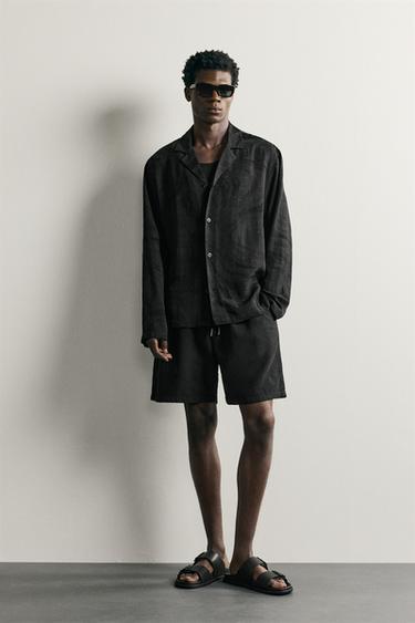 BERMUDA ESTRUCTURA BORDADO - Negro de Zara - Imagen 0