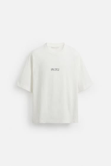 T-SHIRT GRAPHIQUES IMPRIMÉS - Blanc de Zara - Image 6