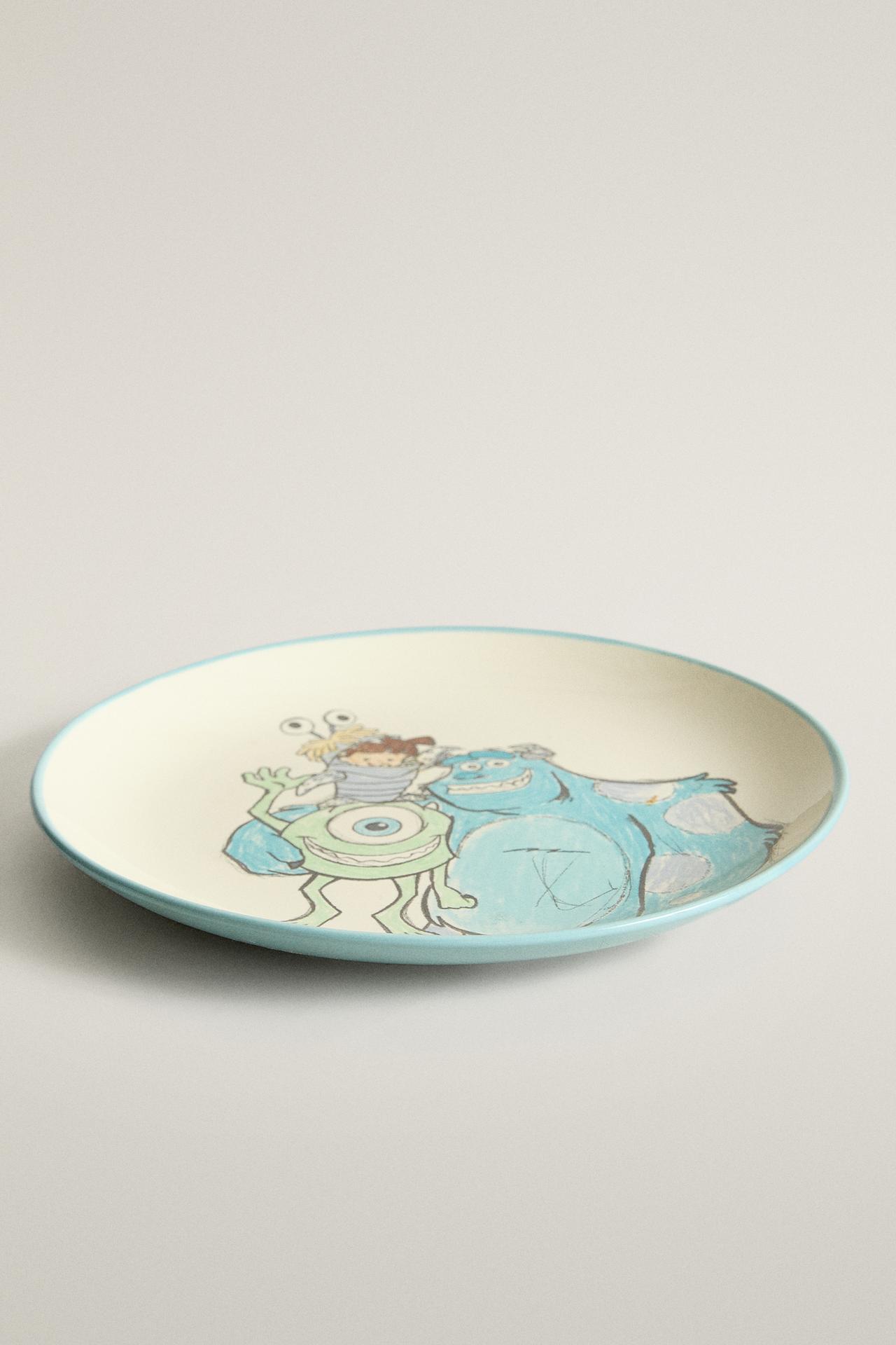 KIDS' MONSTERS, INC. ©DISNEY/PIXAR STONEWARE PLATE — Multicolored