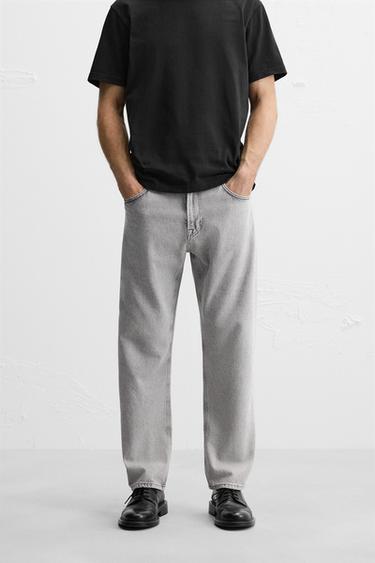 STRAIGHT ANKLE FIT JEANS - Grey by Zara - Image 1