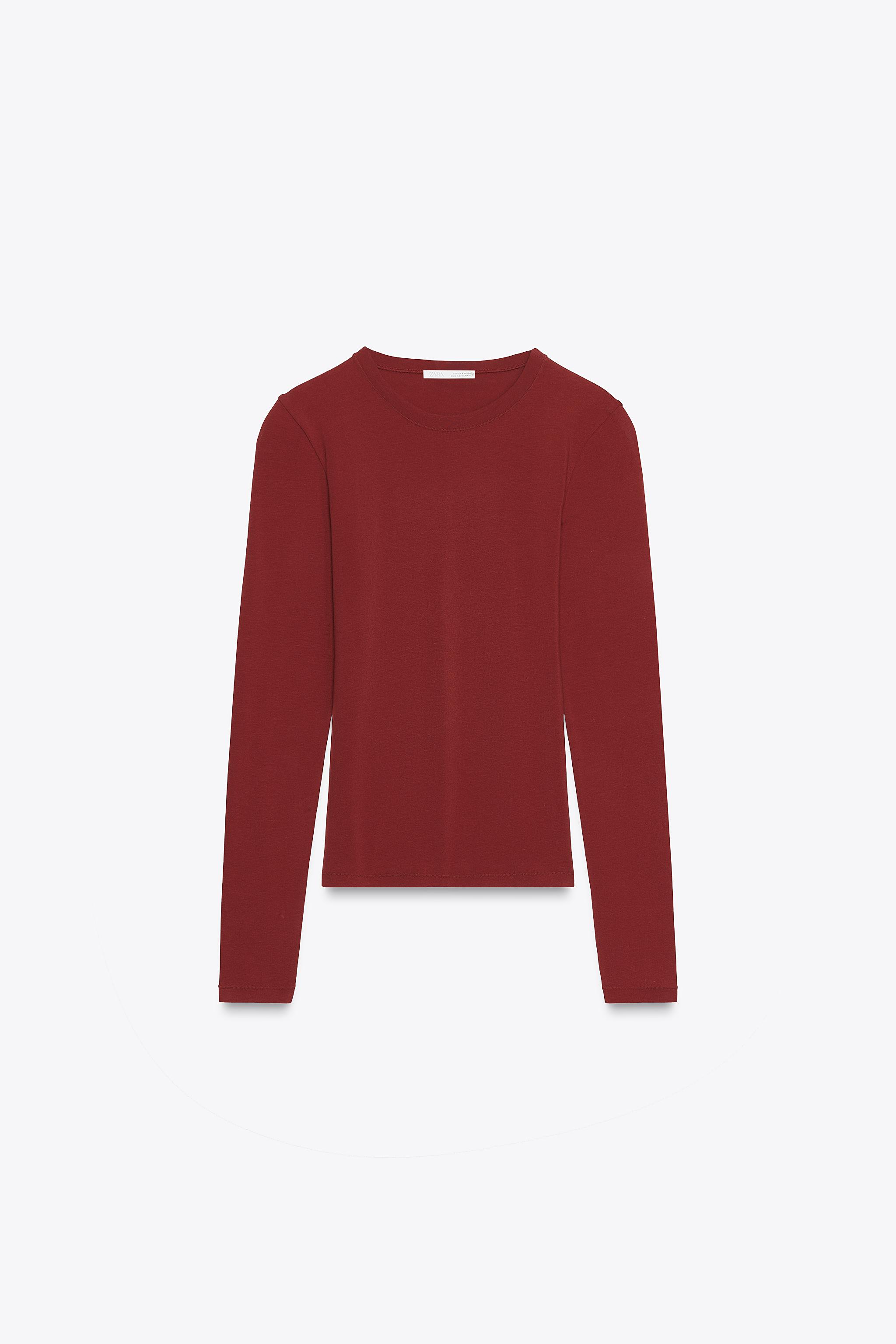 Saruwa2♡ LONG SLEEVE T-SHIRT - White | ZARA Canada