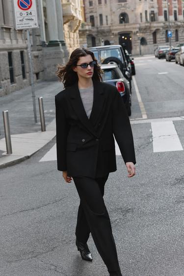 OVERSIZED DOUBLE-BREASTED BLAZER - Black by Zara - Image 0