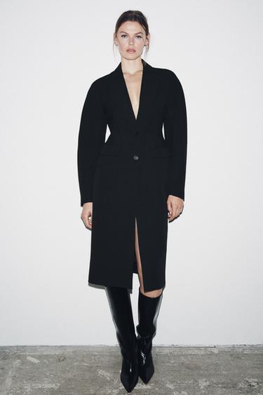 FITTED COAT ZW COLLECTION - Black by Zara