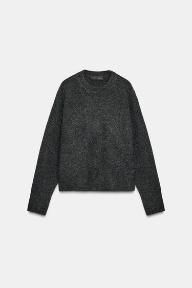 SOFT-TOUCH KNIT JUMPER - Dark grey marl by Zara