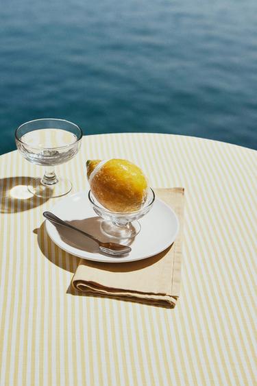 RUFFLED COTTON TABLECLOTH - Yellow by Zara