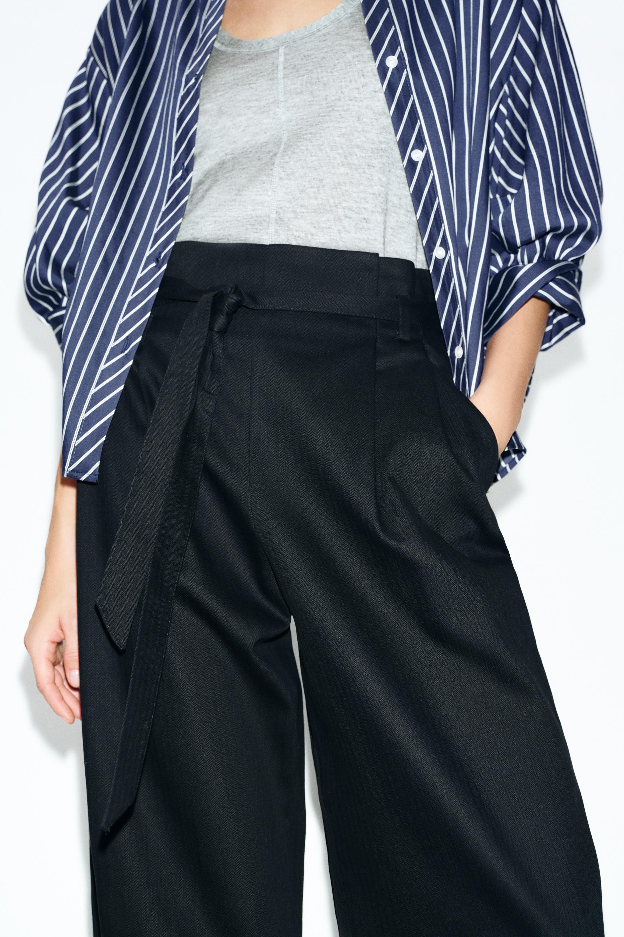 PANTALON PAPERBAG AVEC CEINTURE