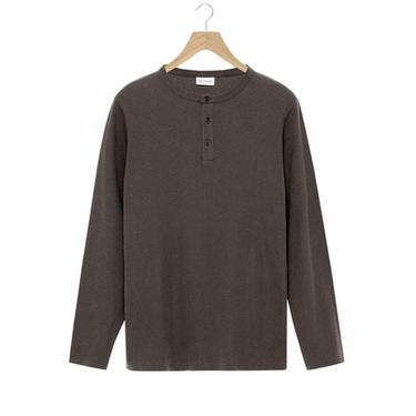 تي شيرت قطن - قنب بياقة خبّاز - ترابي الخاص بـ Zara