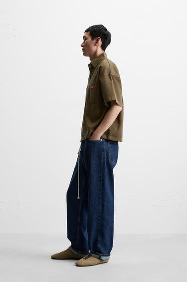 ZIP-UP POLO SHIRT - Brown by Zara - Image 3