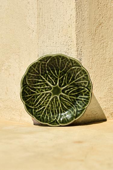 CABBAGE STONEWARE SIDE PLATE - Green by Zara - Image 6