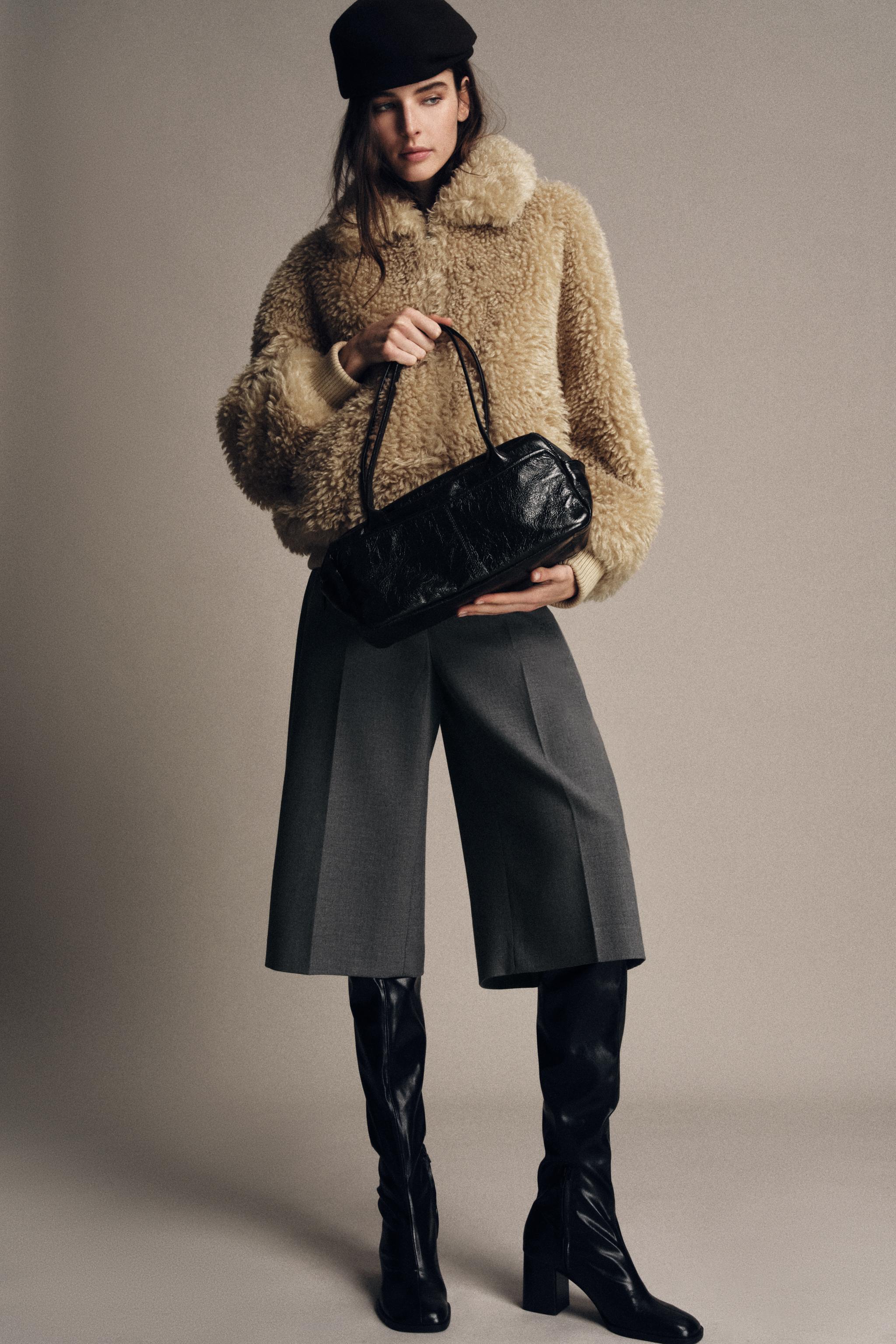 レザーボストンバッグ - ブラック | ZARA Japan / 日本