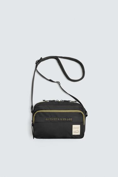 BOLSA TIRACOLO TÉCNICA CONTRASTE - Preto da Zara