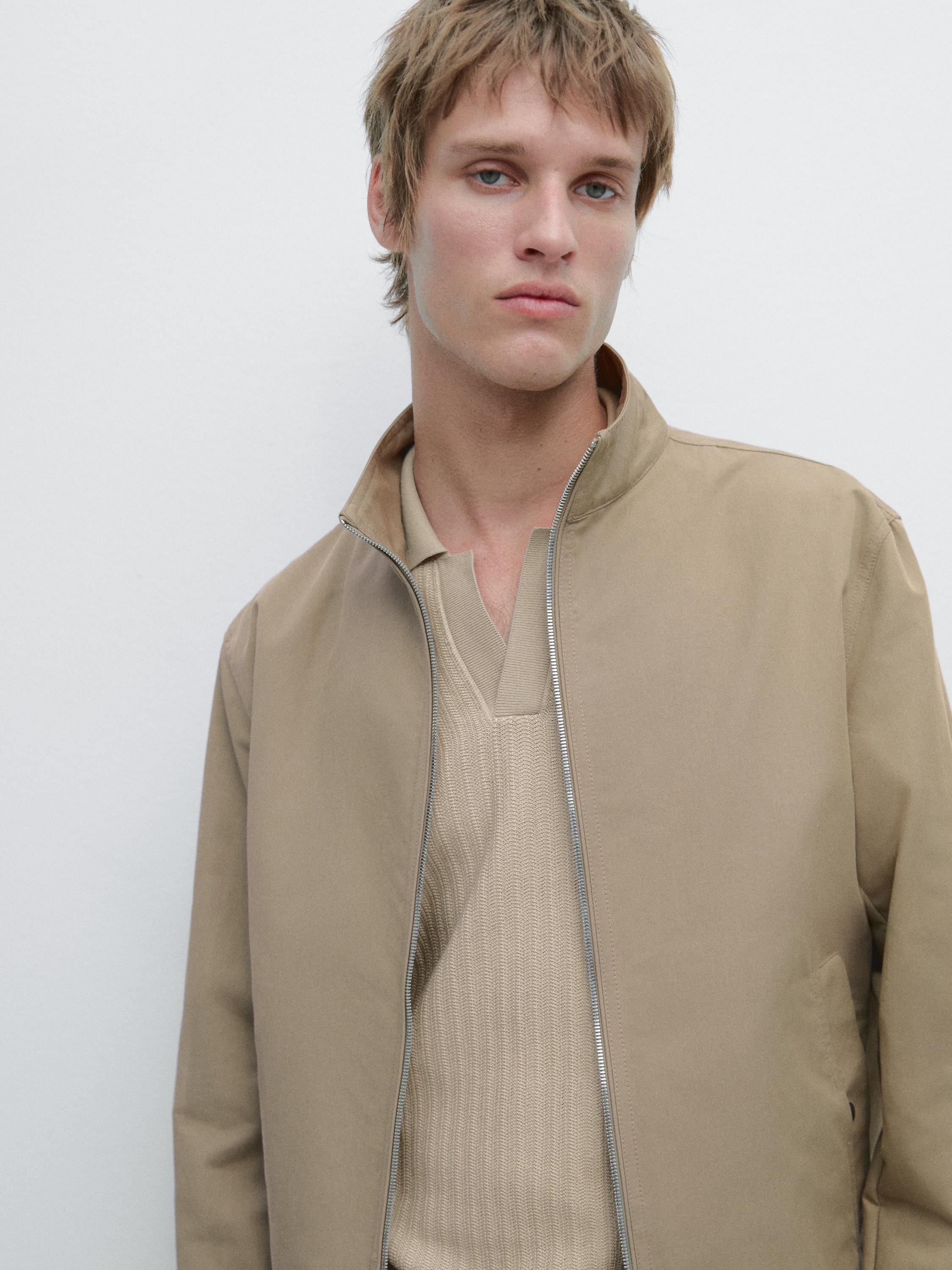 Short jacket with pocket details — taupe brown