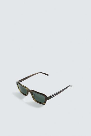 RECTANGULAR SUNGLASSES - Dark olive by Zara - Image 3