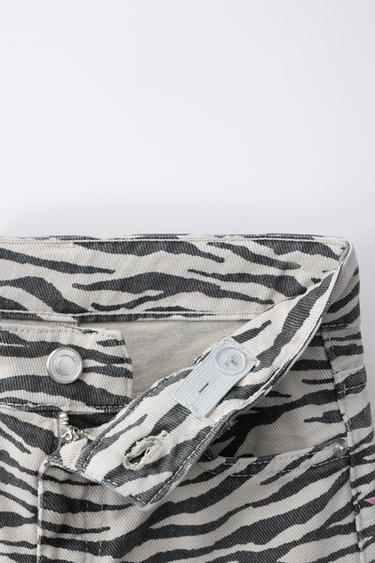 JEAN LARGE ZÉBRÉ - Gris chiné de Zara - Image 2