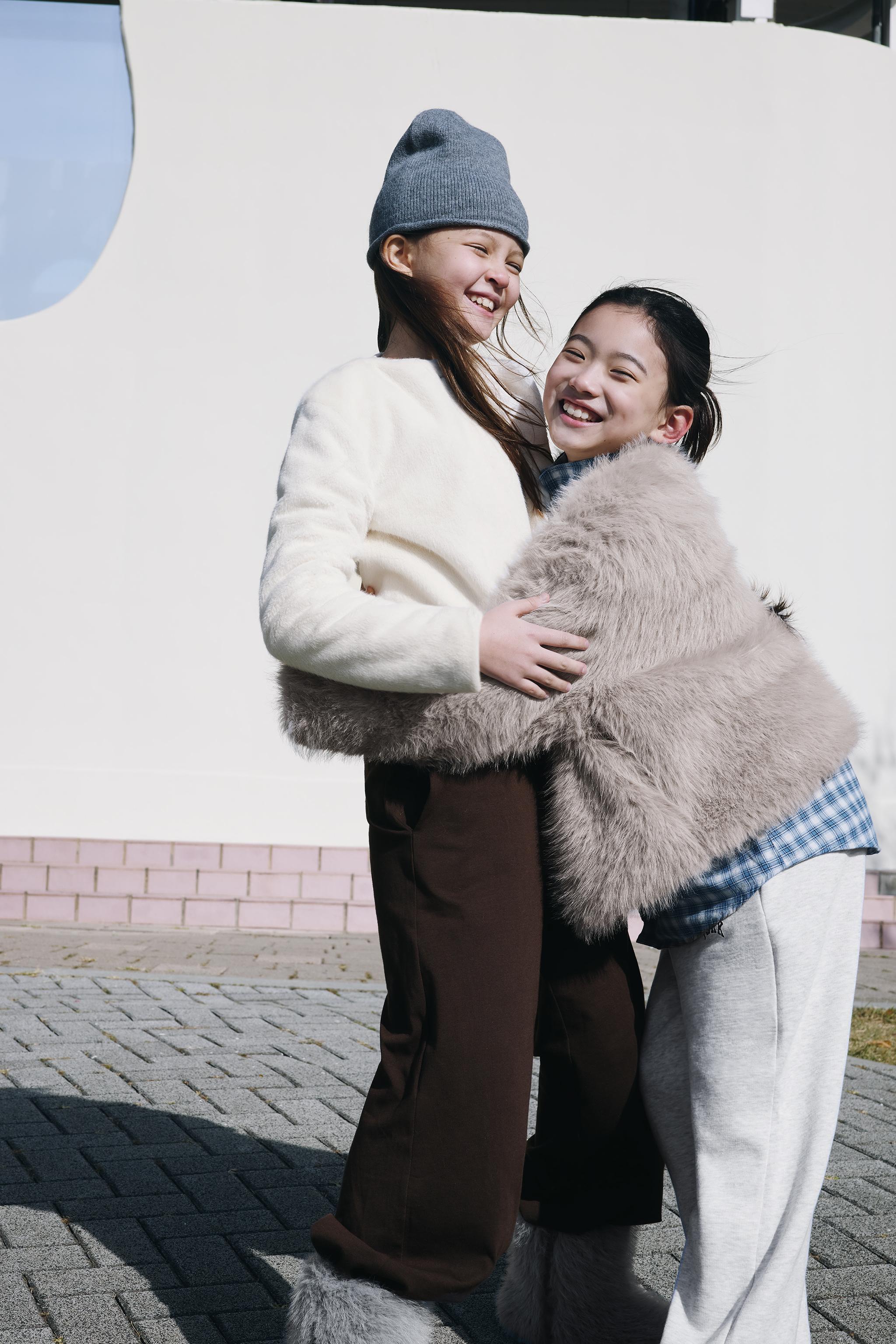 ショートフェイクファージャケット - ライトグレー | ZARA Japan / 日本