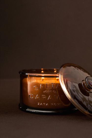 (350 G) SALTED CARAMEL SCENTED CANDLE - Cream by Zara